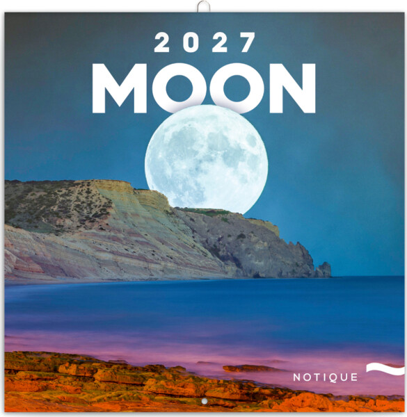 NOTIQUE Poznámkový kalendář Měsíc 2027, 30 x 30 cm