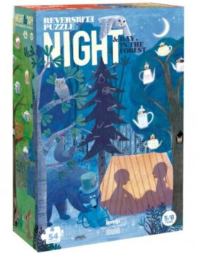 LONDJI Oboustranné puzzle Den a noc v lese - 54 pcs