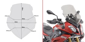 D5119S plexi kouřové Bmw S 1000 XR (15-19), vxš500x435mm - vyšší o 130 mm