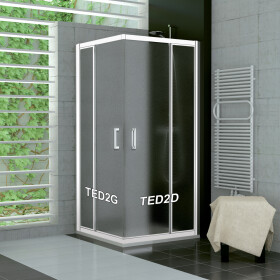 SanSwiss TED2D 0900 04 22 Pravý díl sprchového koutu 90 cm, bílá/durlux