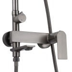 REA - Sprchový set s baterií 150mm STORM Gun Grey REA-P9534