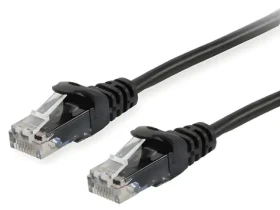 Equip Cat6a černá / Patch kabel / U/UTP / RJ-45 / 0,15 m / LSZH (603151)