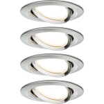 Paulmann 92907 Whirl LED vestavné svítidlo, LED, pevně vestavěné LED, 4.9 W, hliník (kartáčovaný), saténová, sada 3 ks