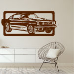 Samolepka Ford Mustang Barva: růžová, Velikost: 80 x 37 cm