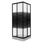 KERRA - Sprchový kout Pico Black STR 90 s vaničkou 5907548116116