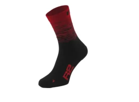 R2 Race cyklistické ponožky černá/červená vel. M (39-42)