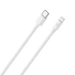RealPower Lightning kabel bílá / Datový a nabíjecí kabel / USB-C na Lightning / 2 m / MFI certifikace (385242)