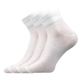 VOXX Ponožky bavlněné sportovní BADDY B 3pár BÍLÉ 35-38 111224