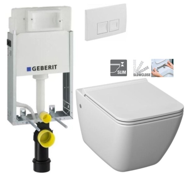 GEBERIT KOMBIFIXBasic vč. bílého tlačítka DELTA 50 + WC JIKA PURE + SEDÁTKO SLOWCLOSE 110.100.00.1 50BI PU2