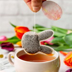 TEA HERITAGE Černý čaj s jablkem a skořicí Bunny – 5 ks, multi barva, textil