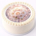 Obrázek Jedlý papír na dort Kytice růží bílá