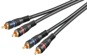 Goobay 50032 / Audio kabel / Stereo / 2x RCA - 2x RCA / stíněný / 1,5 m (50032)