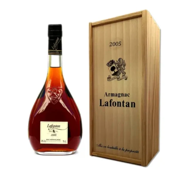 Lafontan Armagnac 2005 40% 0.7 l v dřevěné dárkové krabičce (3241850013544)