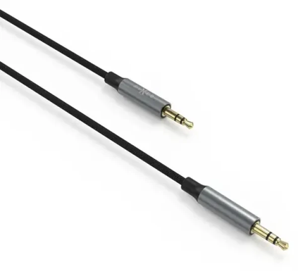 FIXED Link Space Gray / Audio kabel / 3,5mm jack - 3,5mm jack / opletený / 1,5 m (FIXA-JJ15-GR)