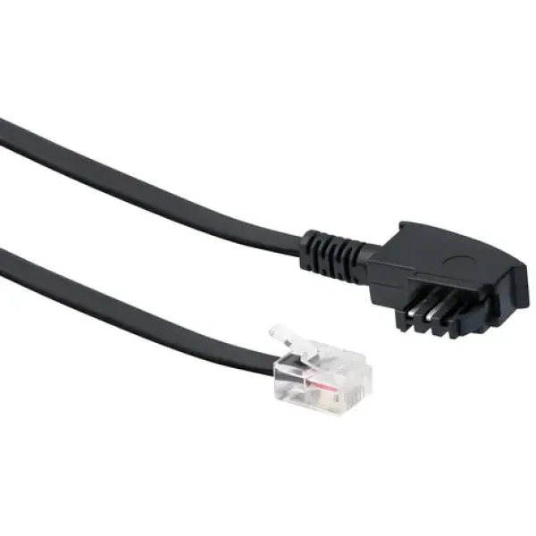 Schwaiger RJ-12–TAE-F černá / Telefonní kabel / 6P2C-6P4C / 3 m (TAL6531533)