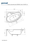 HOPA - Asymetrická vana BIANKA - Nožičky k vaně - S nožičkami, Rozměr vany - 150 × 95 cm, Způsob provedení - Levé VANBIAN150L+OLVPINOZ