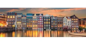 Clementoni Panoramatické PUZZLE Zářivý Amsterdam