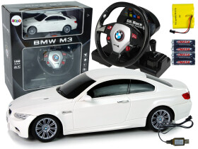 Mamido Auto na dálkové ovládání R/C BMW M3 1:18 se zvukem a světly bílé