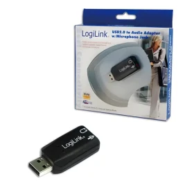 LogiLink USB zvuková karta 5.1 / Zvuková karta / Virtual 3D Sound / Plug Play / mikrofonní vstup (UA0053)