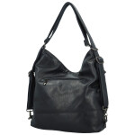 Stylový dámský koženkový kabelko-batoh Dexy, tmavě modrý