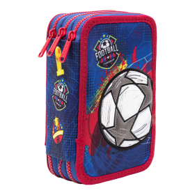 Colorino Colorino, RF067652, školní penál tříkomorový s výbavou, Football
