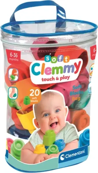 Clementoni Clemmy baby - 20 kostek v plyšovém pytli