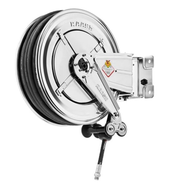 Automatický naviják hadic S422/20 SS 15m 1/2" - otočný, nerez - voda, vzduch