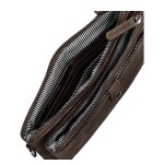 Stylová dámská crossbody kabelka Dina, tmavě hnědá