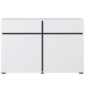 Komoda Cross 2D2S bílá/černá