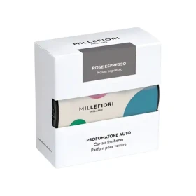 Millefiori Rose Espresso bílá / Osvěžovač vzduchu do auta / klip do ventilace / vydrží až 3 měsíce (18CART6)