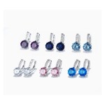 Náušnice Swarovski Elements Bernadette Sapphire, Tmavě modrá
