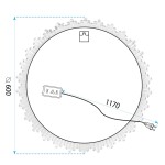 Tutumi - Zrcadlo LED 60cm BL807 HOM-06913