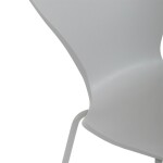 Židle jídelní, šedý plast, čtyřnohá kvová podnož