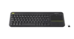 Logitech K400+ Dark / Bezdrátová klávesnice s touchpadem / Italské rozložení / 2.4 GHz (920-007135)