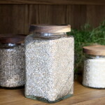 Chic Antique Skleněná dóza Flower Pattern 1 l, čirá barva, sklo