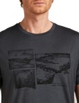 Pánské merino tričko s krátkým rukávem ICEBREAKER Mens 150 Tech Lite SS Tee Journey, Obsidian velikost: S