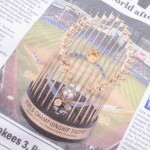 Fanatics Pánská mikina New York Yankees MLB Championship Newspaper Hoodie Velikost: L