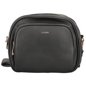 Trendy dámská koženková crossbody kabelka Glafira, tmavě šedá