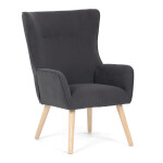 Křeslo ušák, šedá, manšestrová látka, AK-314 GREY2