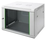 DIGITUS Dynamic šedá / Nástěnný rozvaděč 19" / 9U / 600×450 mm / skleněné dveře (DN-19 09-U-EC)