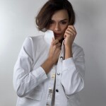 HOSH Riflová bunda Senia Velikost: UNI, Barva: Bílá