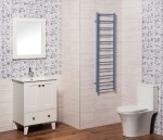 Radiátor kombinovaný ISAN Aura 138x40 cm holubí modř RAL5014 DDIN13800400SK07 DDIN13800400HM