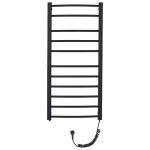 CERANO - Elektrický sušák ručníků Luca - 187 W - černá matná - 1160x550 mm LIV-EG-11-55