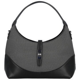 Trendy dámská koženková kabelka do ruky Lussy, černá