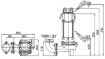 Kalové čerpadlo HCP BF‐32AUNF 400V s plovákem