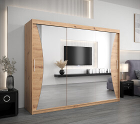 Šatní skříň Abi Mo Dveře: Dub artisan, Rozměr: 250 cm, Korpus: Dub artisan