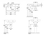 VILLEROY & BOCH - O.novo Umyvadlo 65x46 cm, bez přepadu, otvor pro baterii, AntiBac, CeramicPlus, alpská bílá 4A4166T2