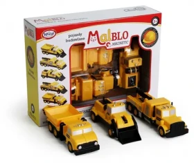 MalBlo Magnetické stavební vozidla / Stavebnice / Magnetická (0315)