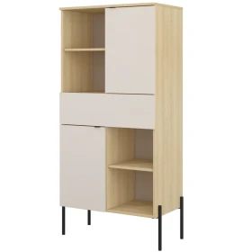 Komoda 2D1S Ore 42 vysoká dub lindberg/kašmír