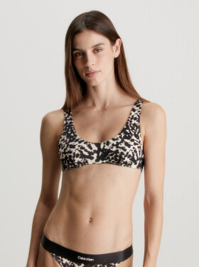 Dámská plavková podprsenka KWKW02489 0GM vzor leopard Calvin Klein